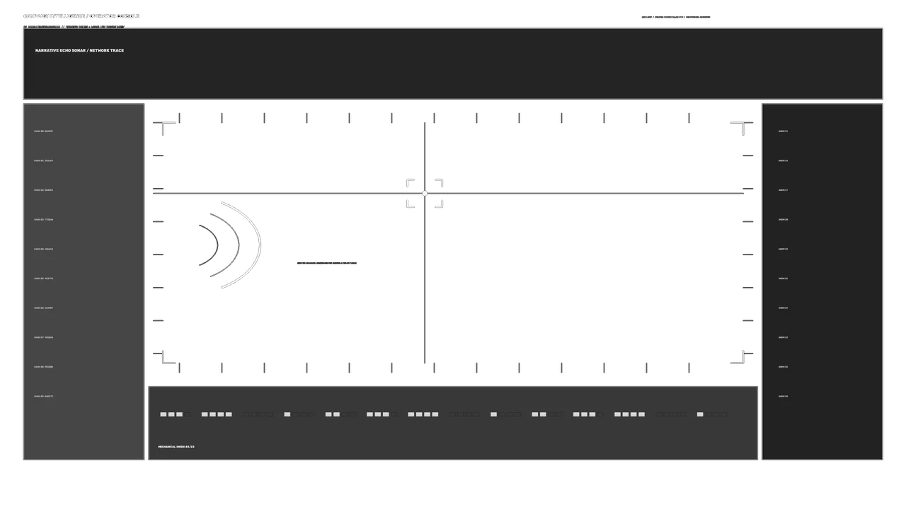 Monochrome Sci-Fi HUD Console with Central Reticle 4K Wallpaper