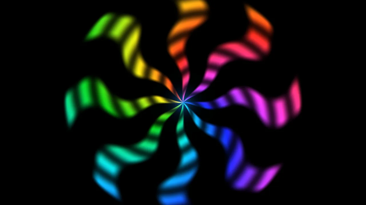Rainbow Radial Mandala Vortex 4K Wallpaper