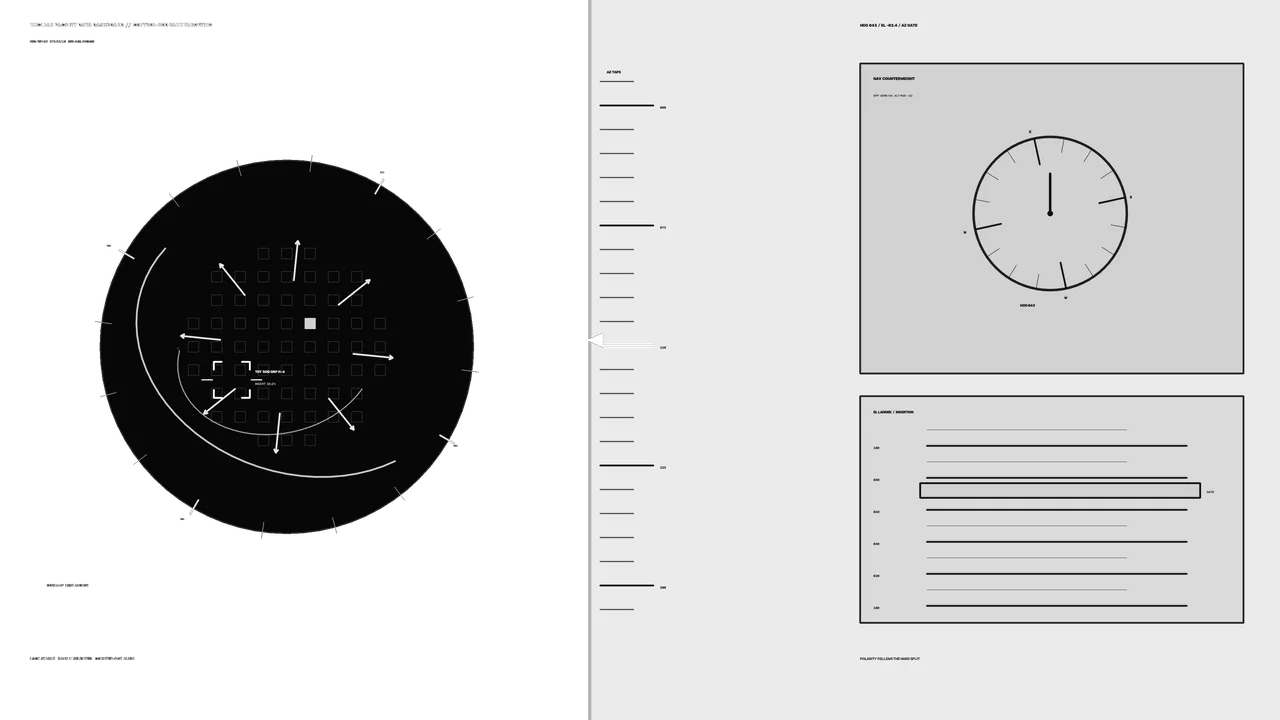 Monochrome Sci-Fi HUD Dashboard with Circular Scanner 4K Wallpaper