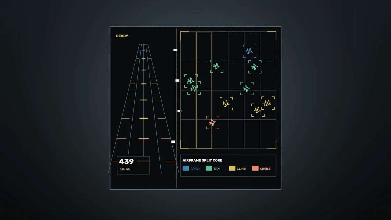 Aircraft Fleet Monitoring HUD Dashboard 4K Sci-Fi Wallpaper