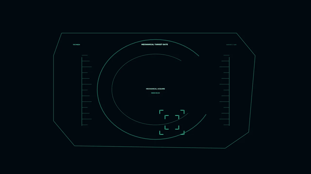 Futuristic Mechanical Targeting HUD Interface 4K Wallpaper