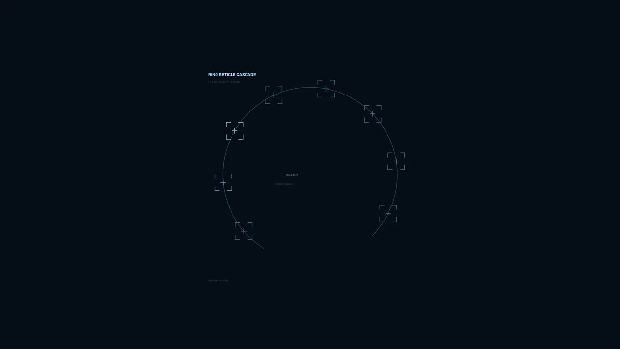 Minimal Circular Reticle HUD Interface 4K Wallpaper