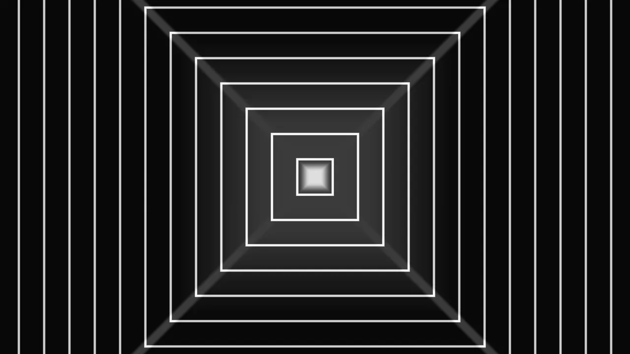 Monochrome Concentric Square HUD Alignment Screen 4K Wallpaper