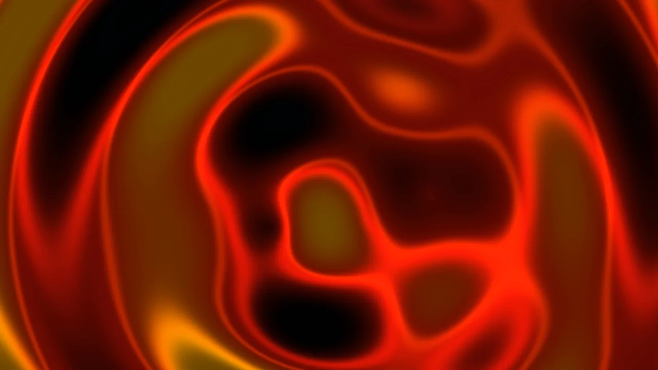 Red Orange Abstract Liquid Wave Contours 4K Wallpaper