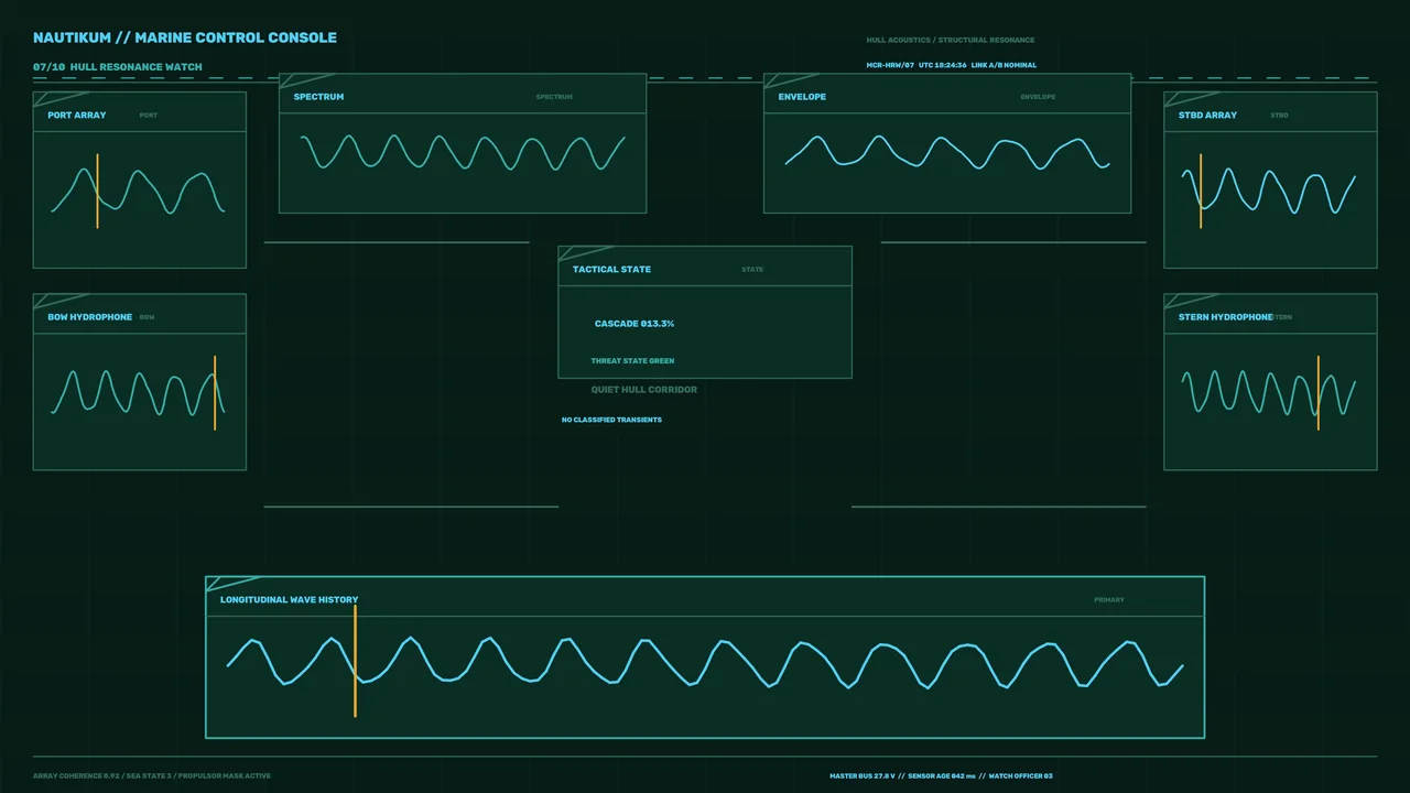 Marine Acoustic Monitoring HUD 4K Sci-Fi Wallpaper