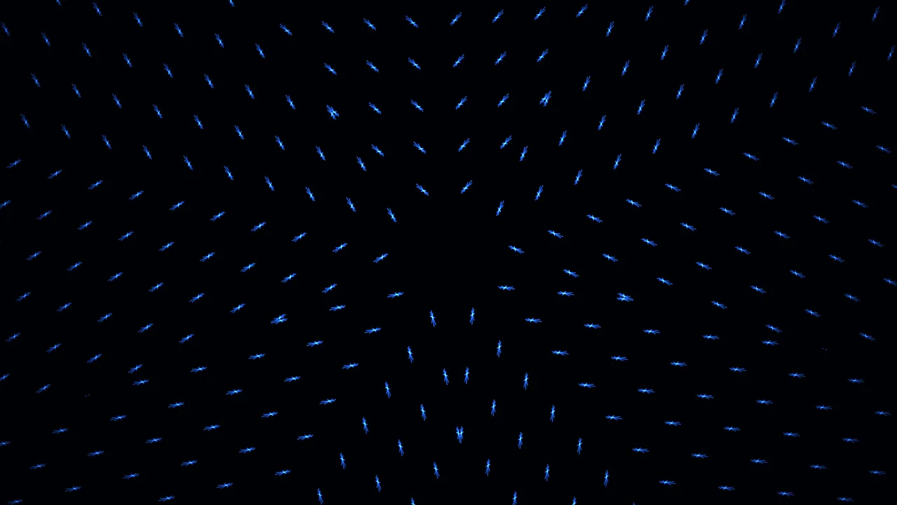 Blue Glitter Particle Field on Black 4K Wallpaper