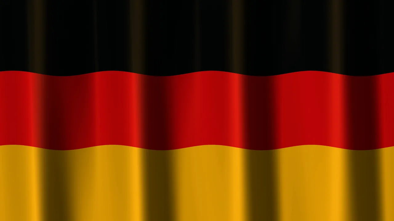 German Flag Fabric Folds in Black, Red and Gold — 4K Wallpaper
