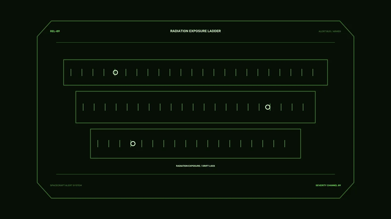 Green Radiation Exposure Ladder Sci-Fi HUD 4K Wallpaper
