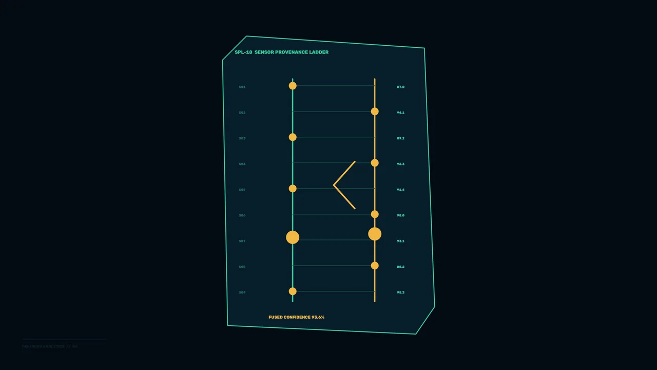 Sensor Provenance Ladder Sci-Fi HUD Wallpaper