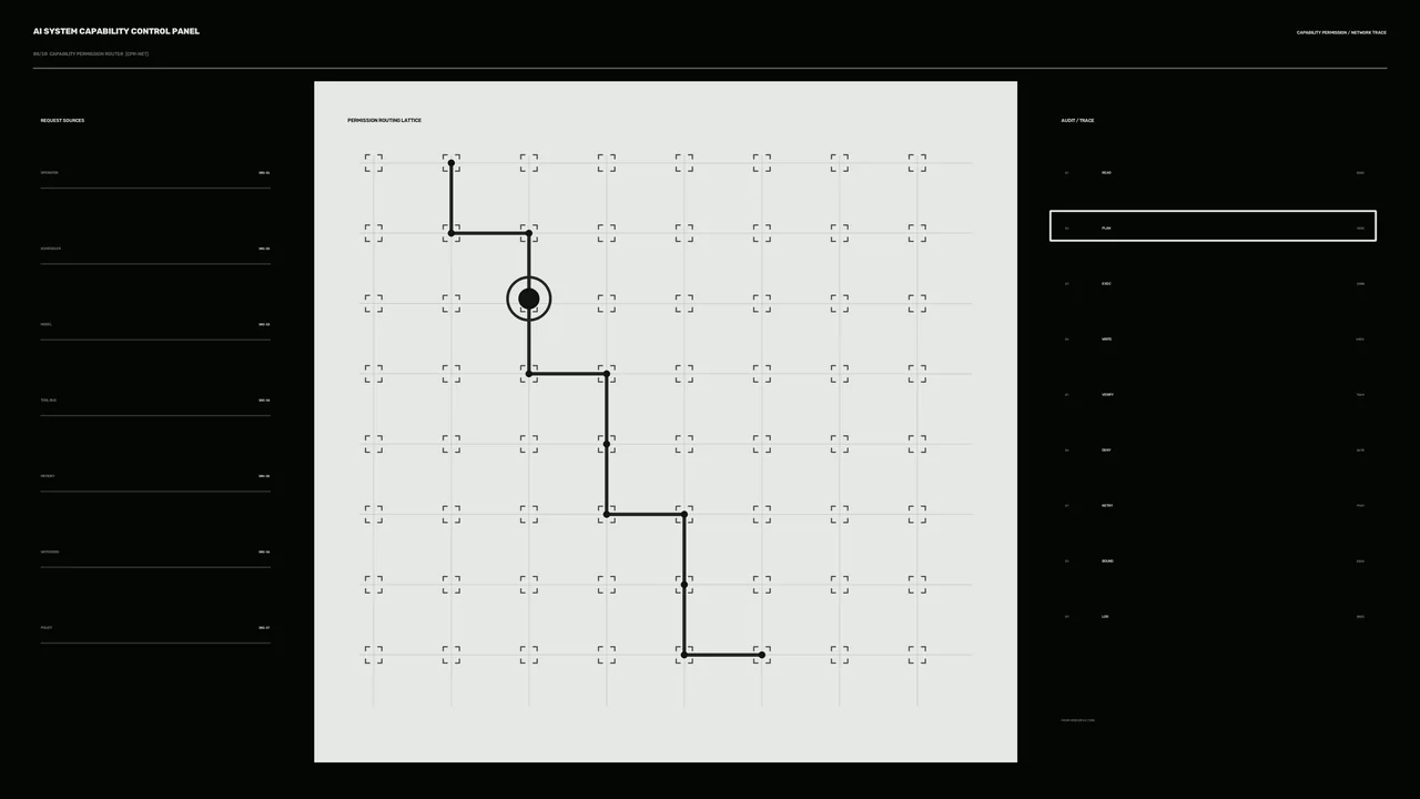 Futuristic Capability Control HUD with Grid Path 4K Wallpaper