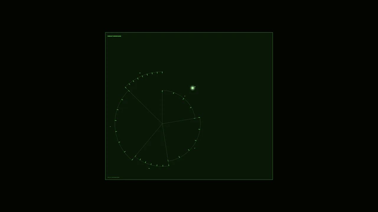 Green Circular Scanner HUD Interface on Dark 4K Wallpaper