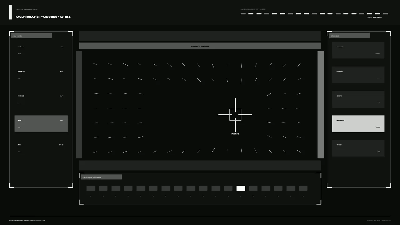 Fault Isolation Targeting HUD Dashboard 4K Sci-Fi Wallpaper