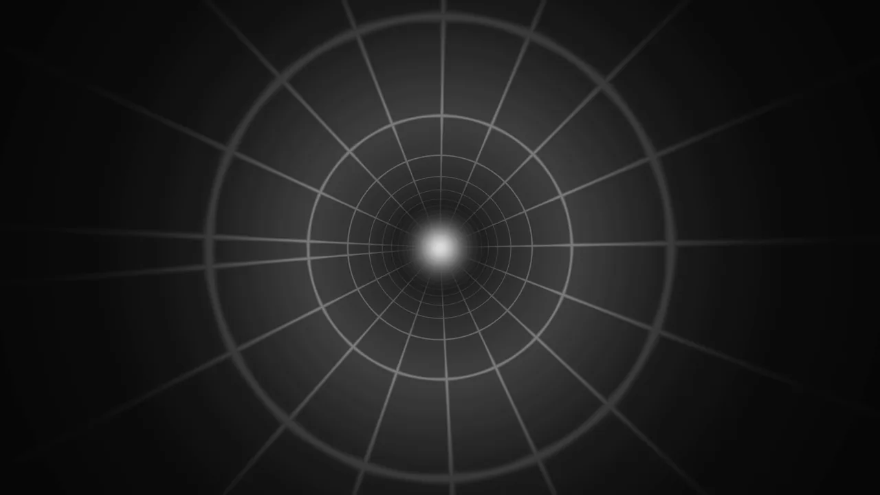 Monochrome Radial Passage with Glowing Center 4K Wallpaper