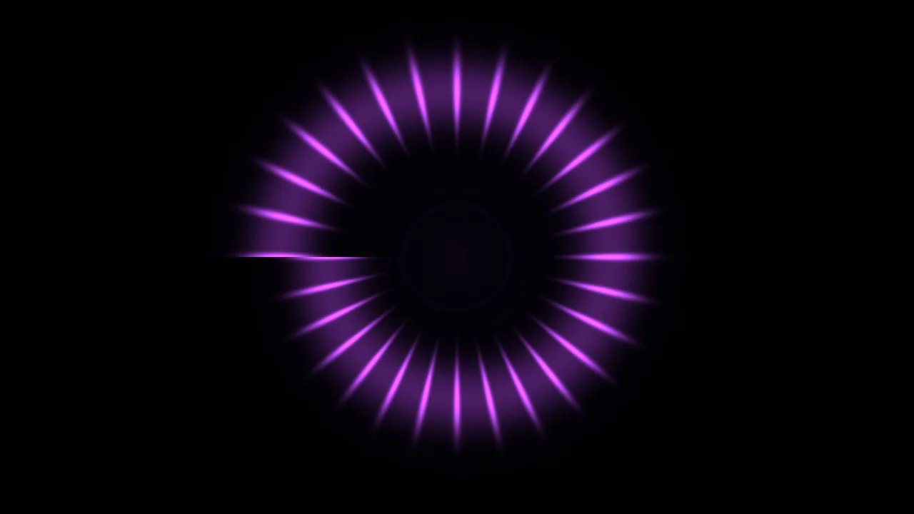 Purple Radial Scanner HUD Interface on Black 4K Wallpaper