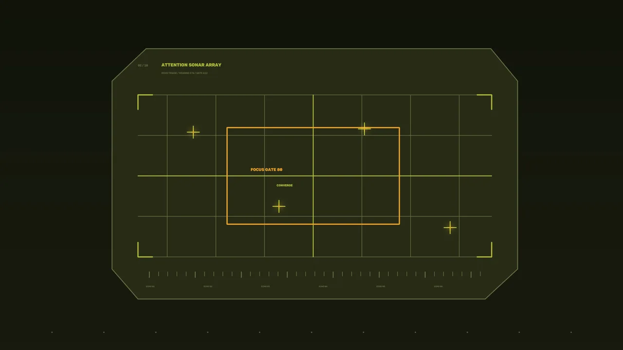 4K Sci-Fi Sonar Array HUD Wallpaper with Focus Gate Grid