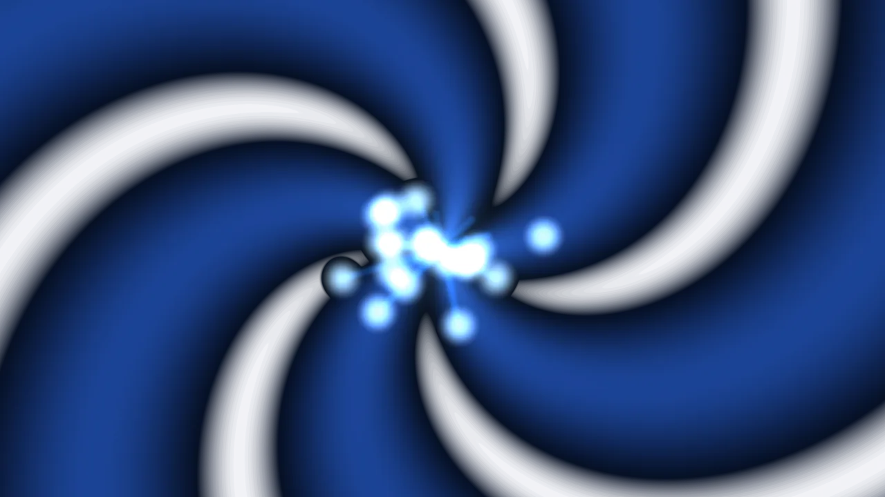 Blue Radial Vortex and Central Glow 4K Wallpaper