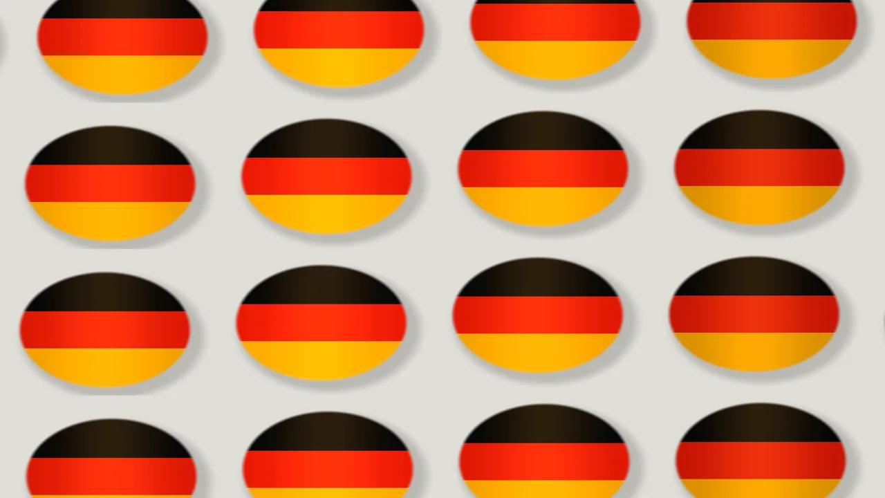 German Flag Oval Pattern on Light Gray 4K Wallpaper