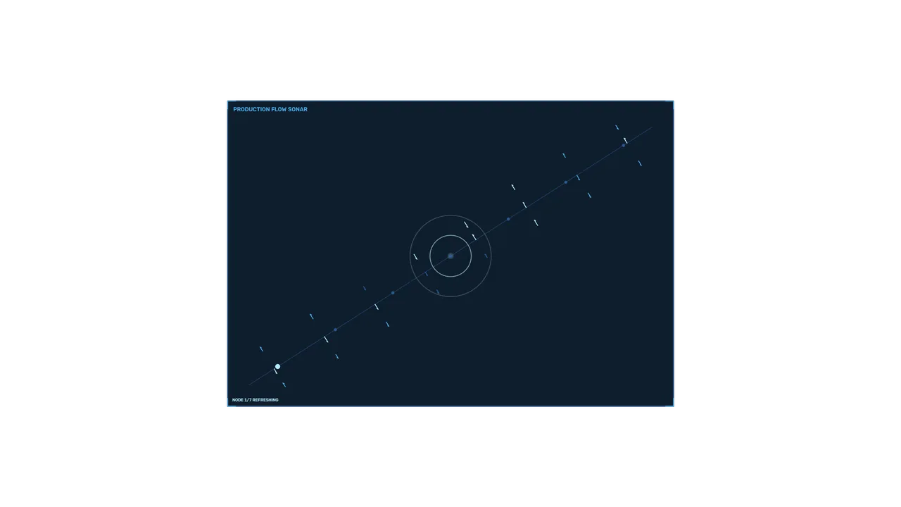 Production Flow Sonar HUD Dashboard 4K Sci-Fi Wallpaper