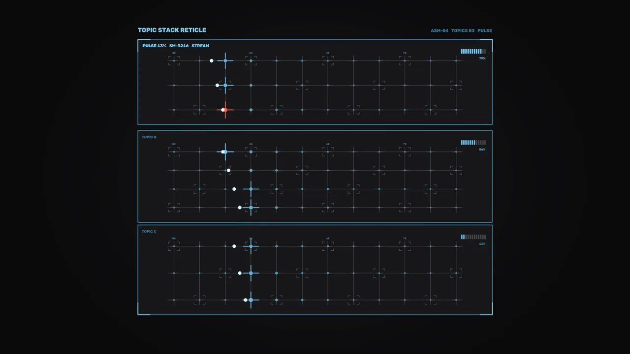 Blue Topic Stack Reticle Telemetry HUD 4K Wallpaper
