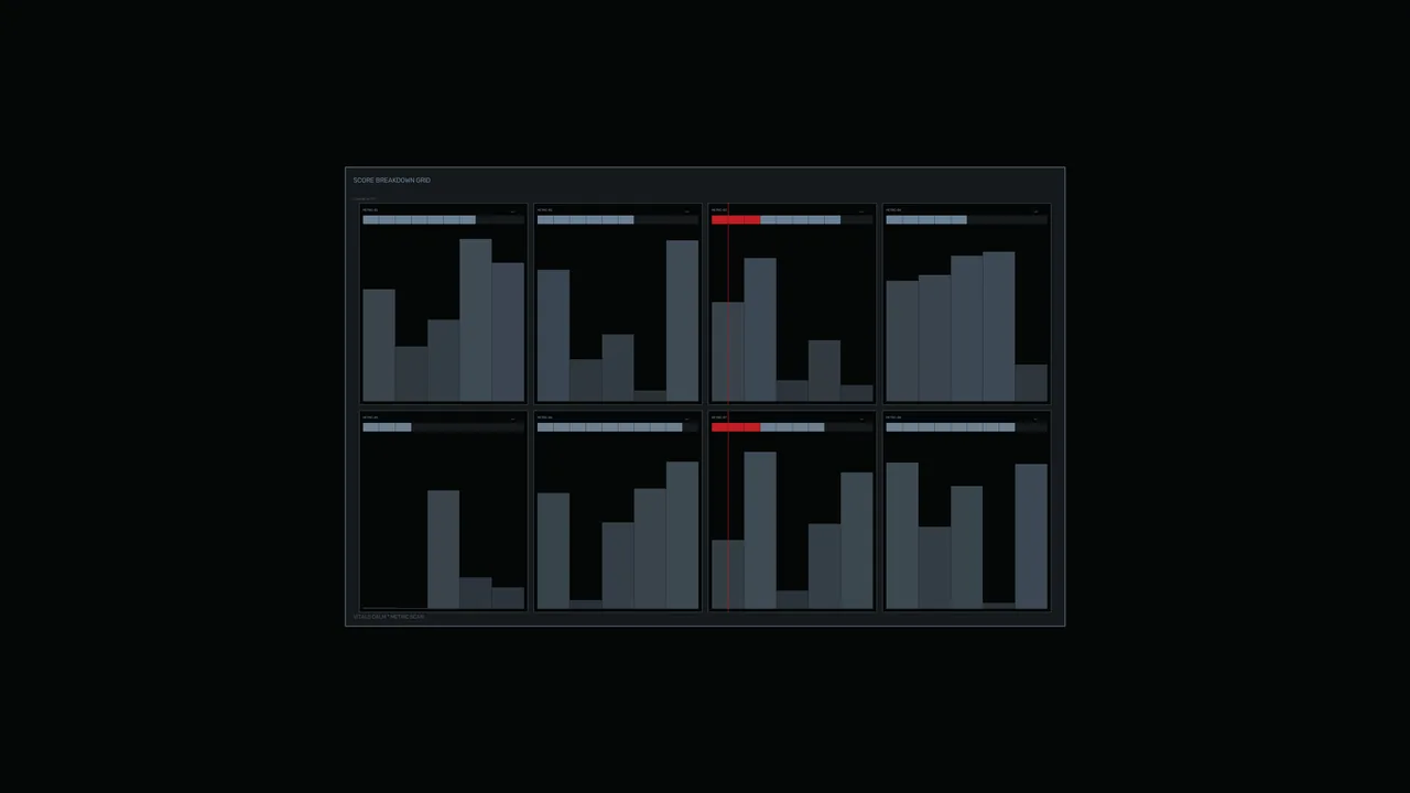 Sci-Fi HUD Metrics Dashboard Bar Chart Grid 4K Wallpaper