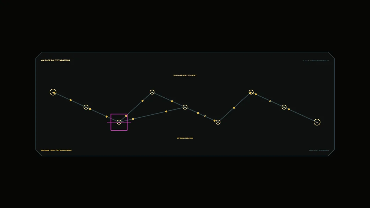 Voltage Route Monitor HUD with Node Targeting 4K Wallpaper