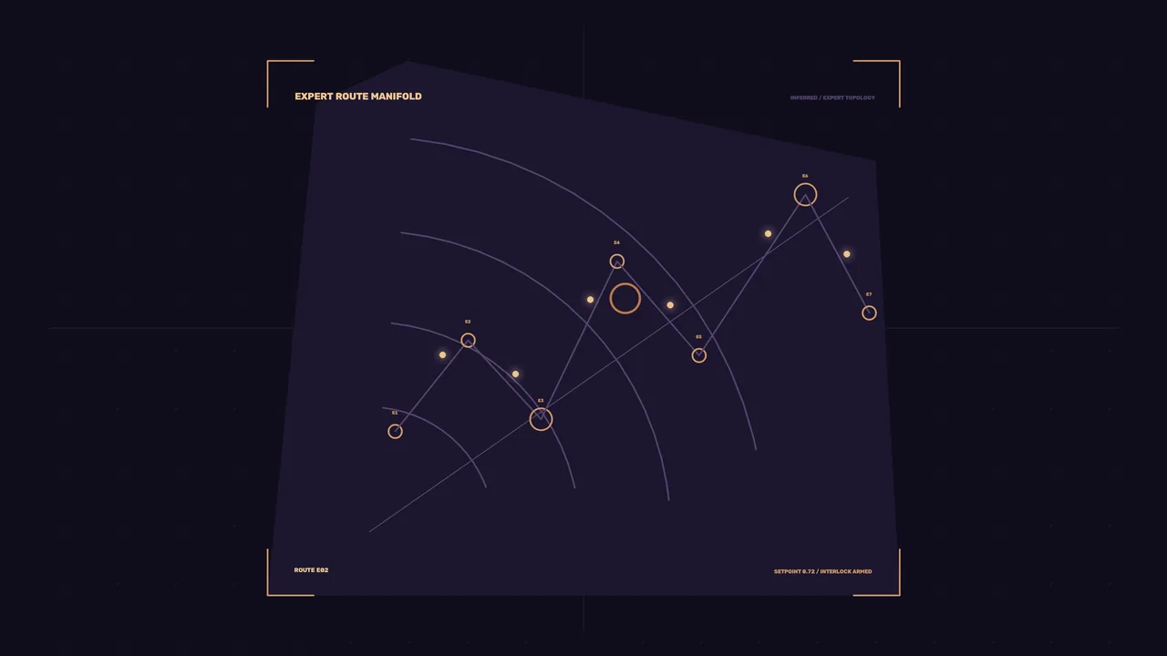 Futuristic Telemetry HUD with Amber Nodes and Scanner Arcs