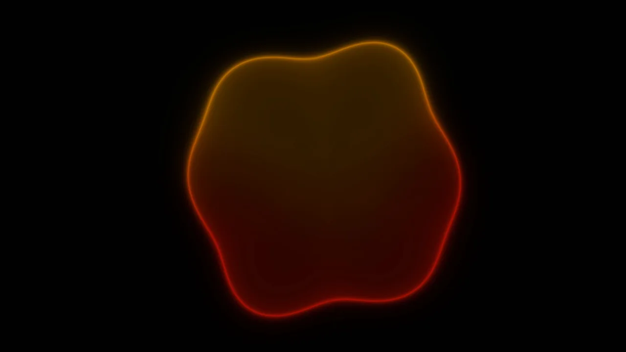 Glowing Red Orange Organic Shape on Black 4K Wallpaper