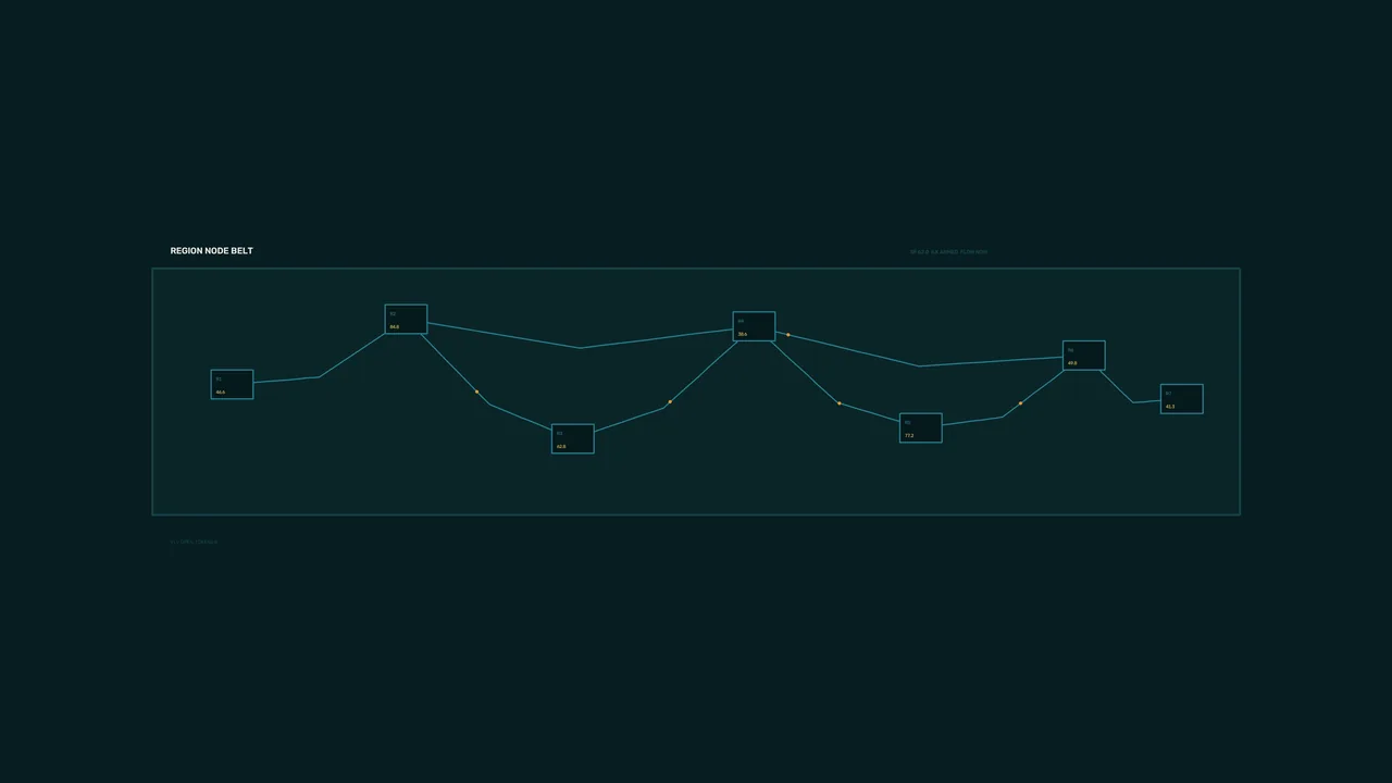 Regional Node Belt Telemetry HUD 4K Wallpaper