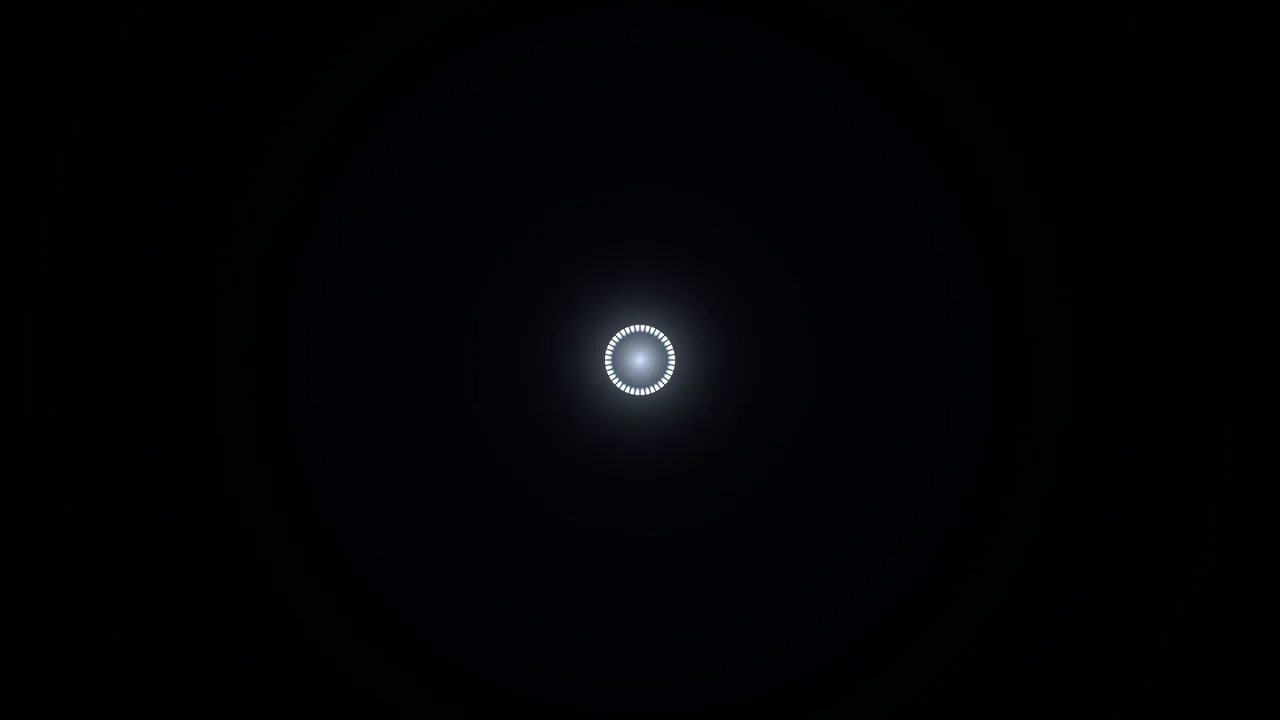 Centered Segmented Light Ring on Black 4K Wallpaper