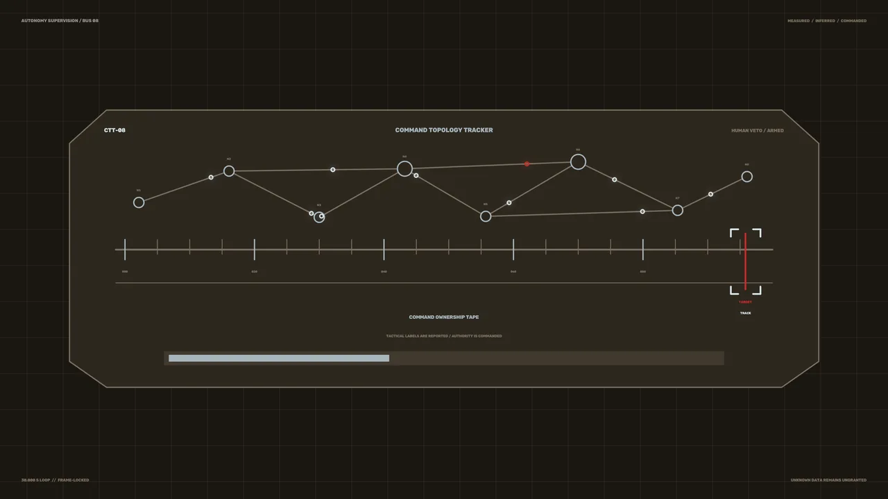 Sci-Fi Command Topology HUD with Target Tracker – 4K Wallpaper
