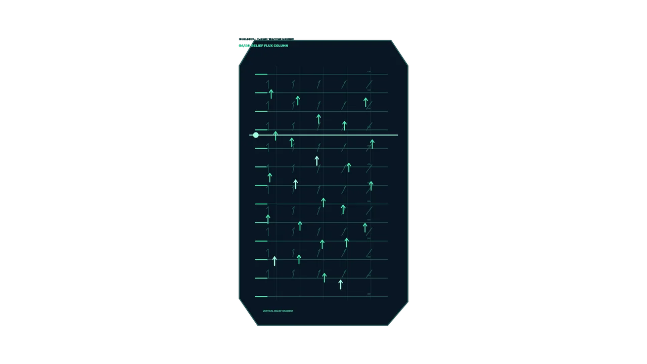 Teal Vertical Change Tracking HUD 4K Sci-Fi Wallpaper