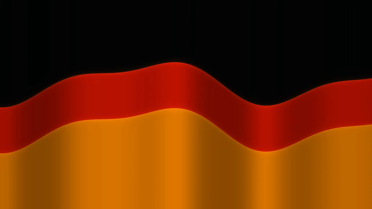 German Flag Black Red Gold Wavy 4K Wallpaper