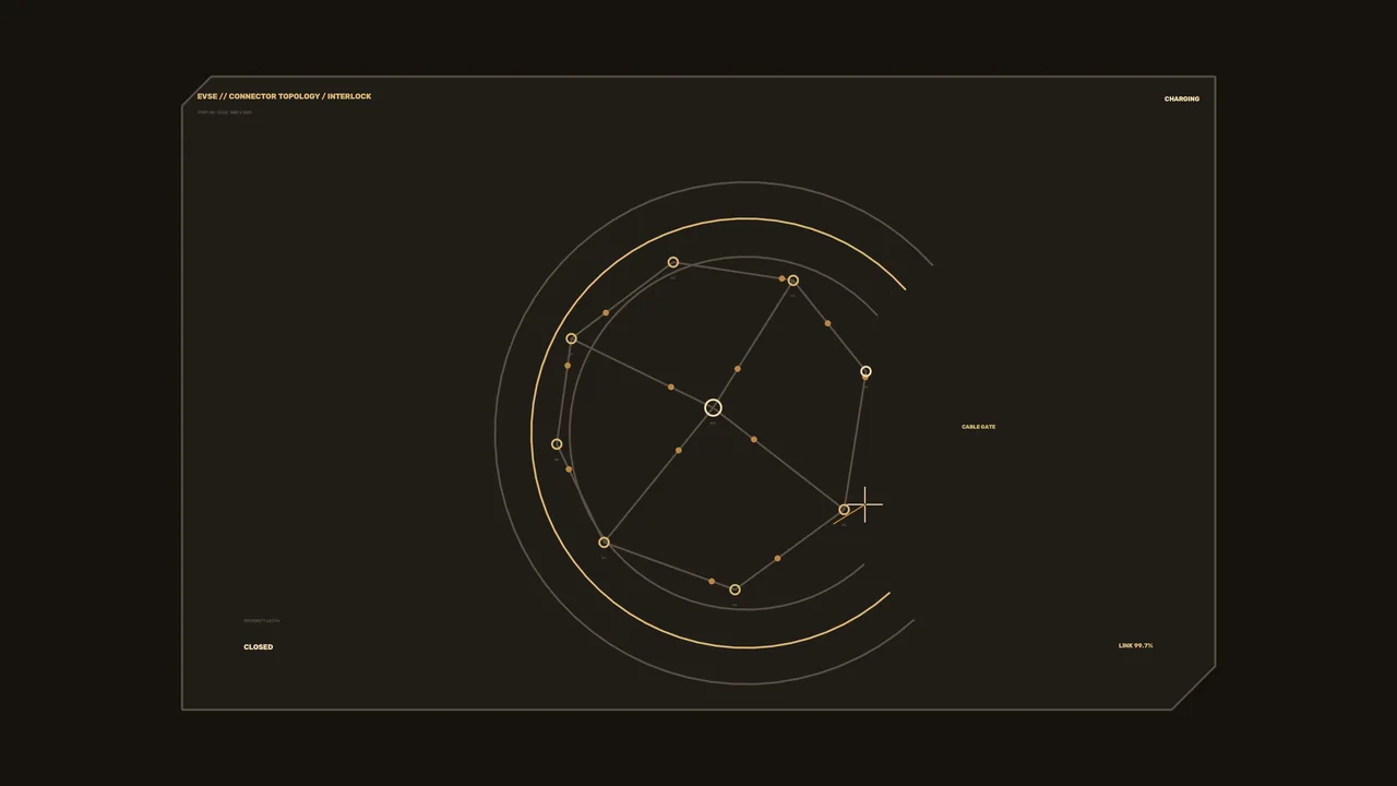 Charging Station Connector Topology HUD 4K Sci-Fi Wallpaper