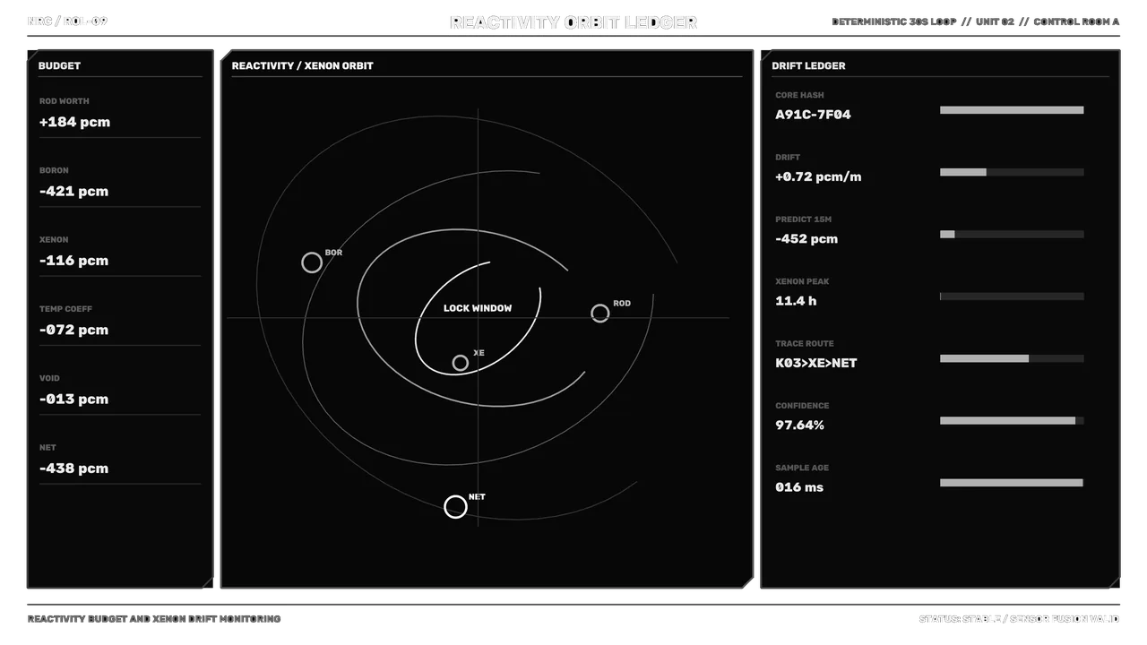 Nuclear Reactor Reactivity Monitoring HUD 4K Sci-Fi Wallpaper