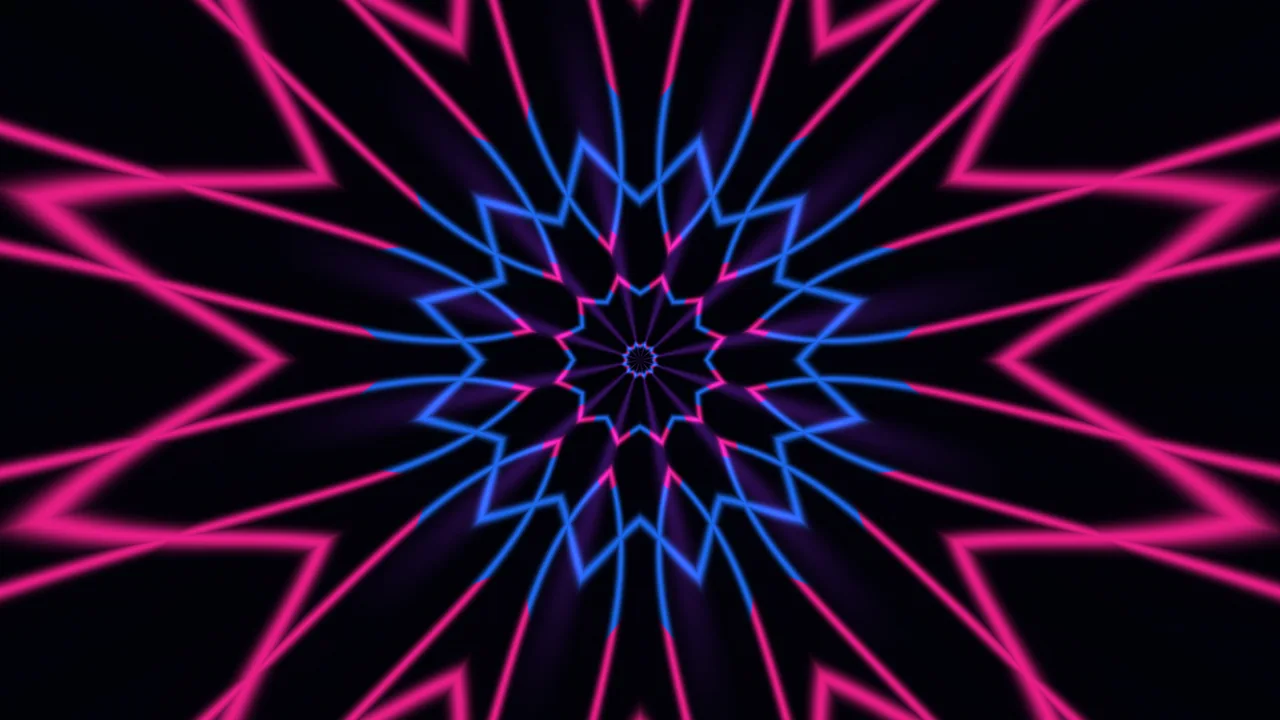 Neon Radial Sci-Fi HUD Interface Wallpaper