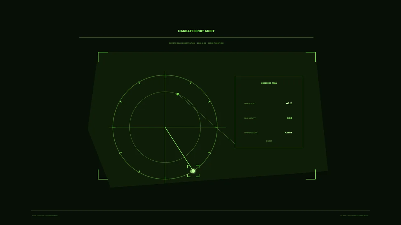 Phosphor Green Orbital Audit HUD 4K Sci-Fi Wallpaper