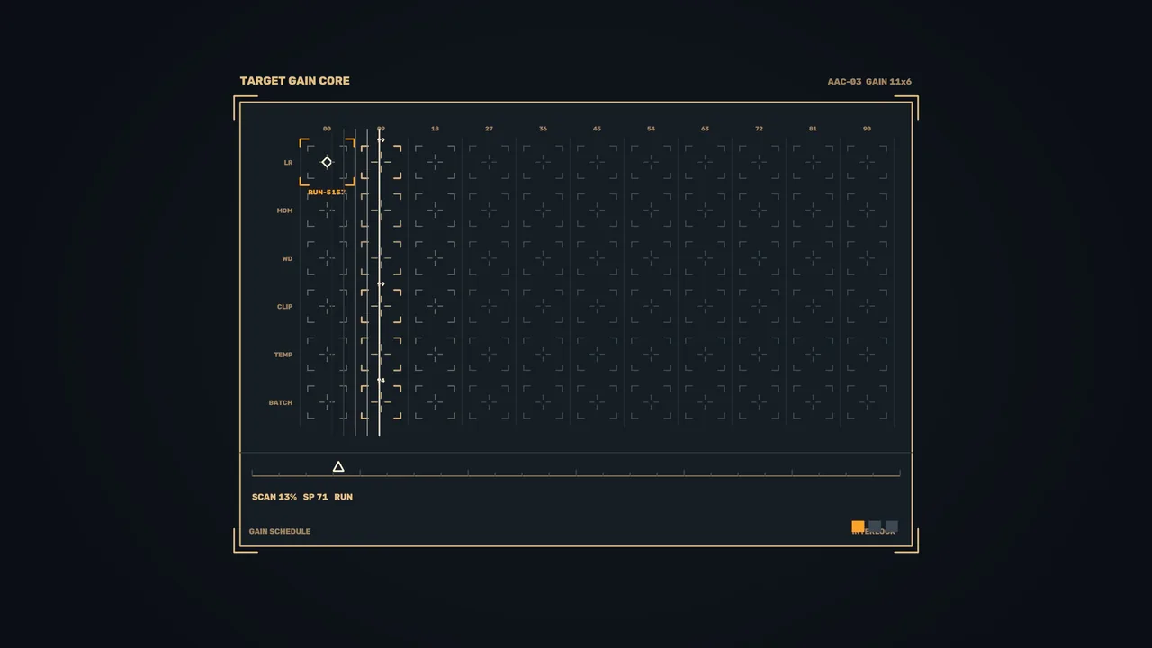 Target Gain Core Sci-Fi HUD Grid Interface Wallpaper