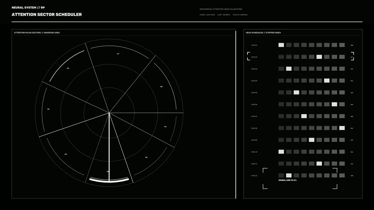 Attention Sector Scheduler Sci-Fi HUD Wallpaper