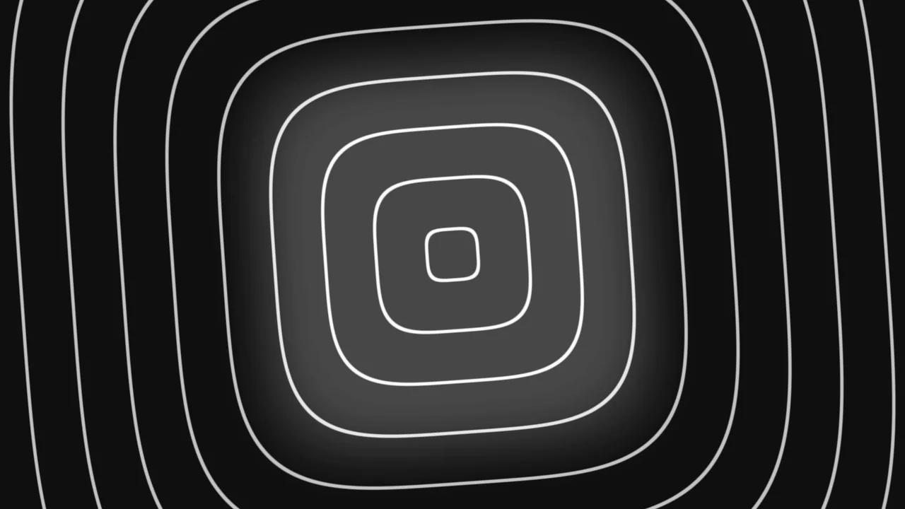 Monochrome Concentric Rounded Squares 4K Wallpaper