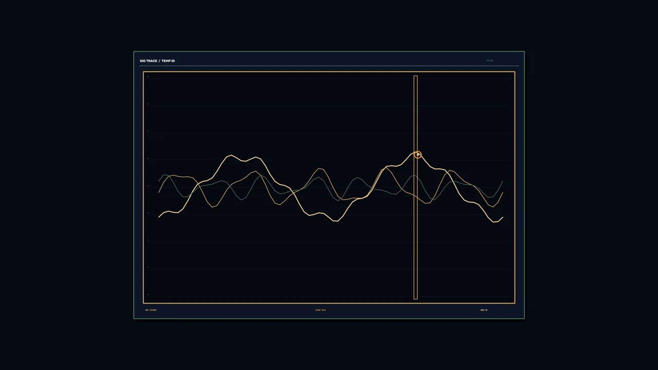 Signal Trace Telemetry Graph HUD – 4K Sci-Fi Wallpaper