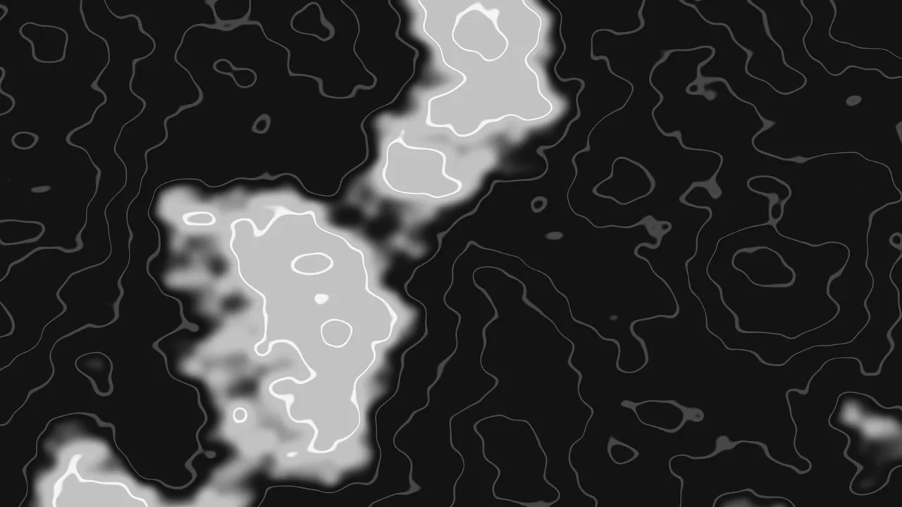 Monochrome Contour Map Abstract 4K Wallpaper