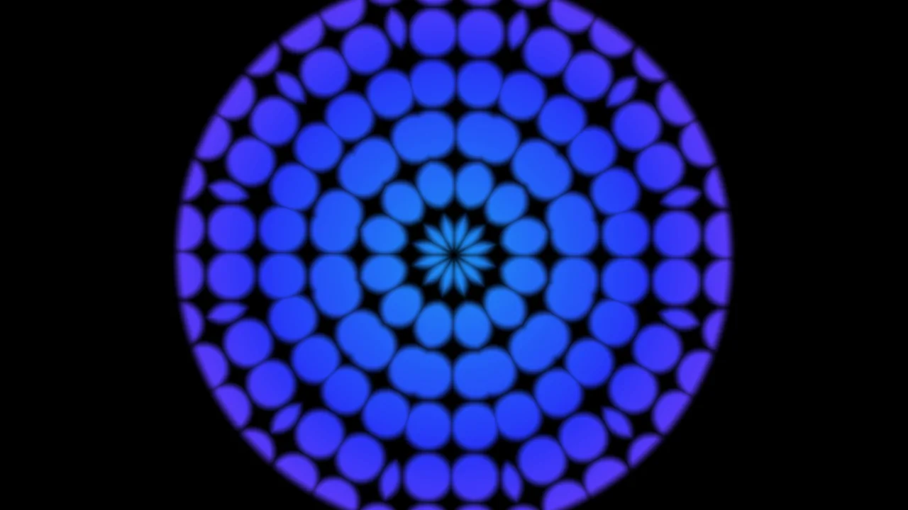 Blue and Purple Circular Mandala 4K Wallpaper