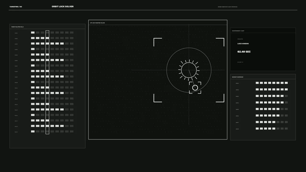 Monochrome Sci-Fi Targeting HUD Interface 4K Wallpaper