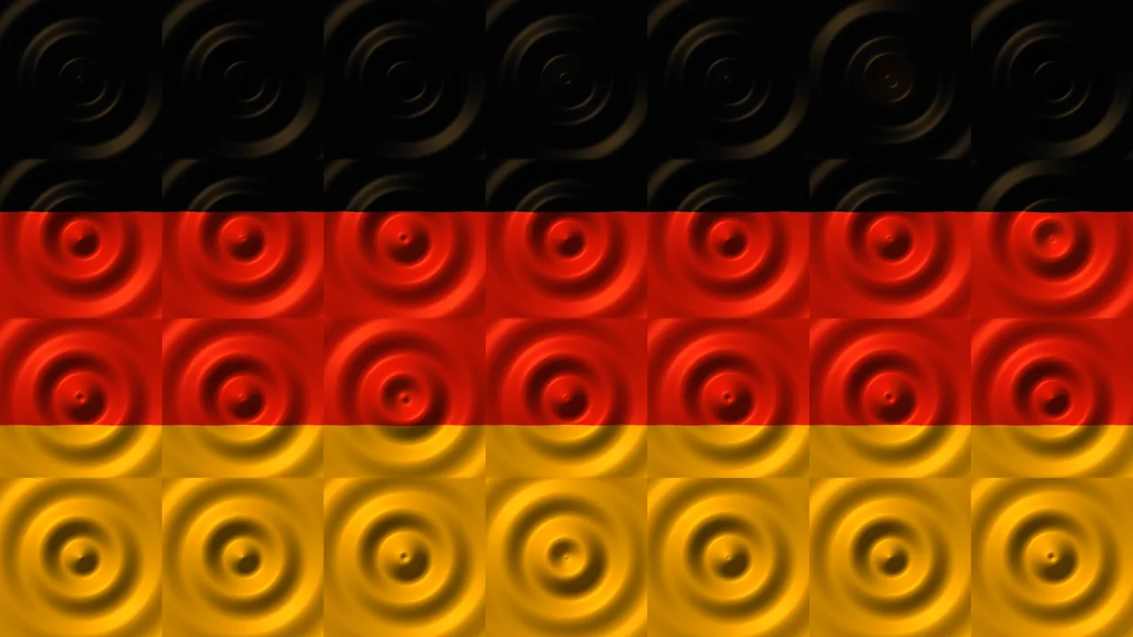 German Tricolor in Repeating Circular Folds 4K Wallpaper