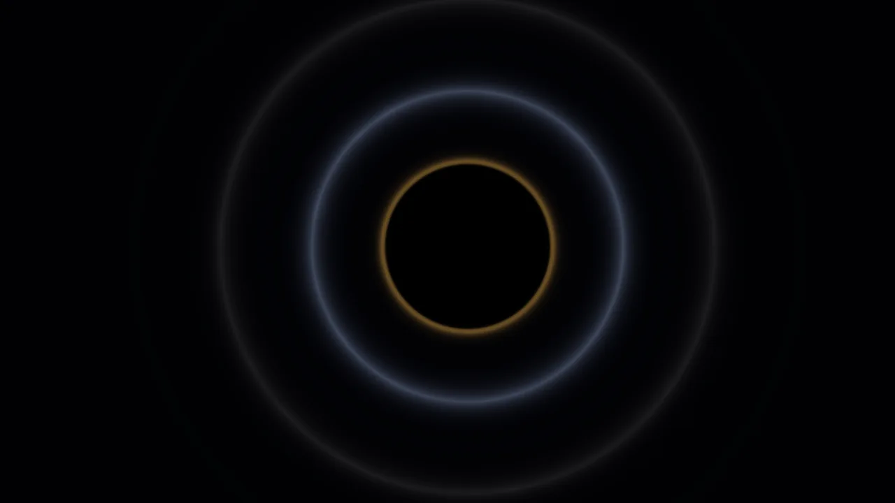Abstract Golden Eclipse Rings 4K Wallpaper
