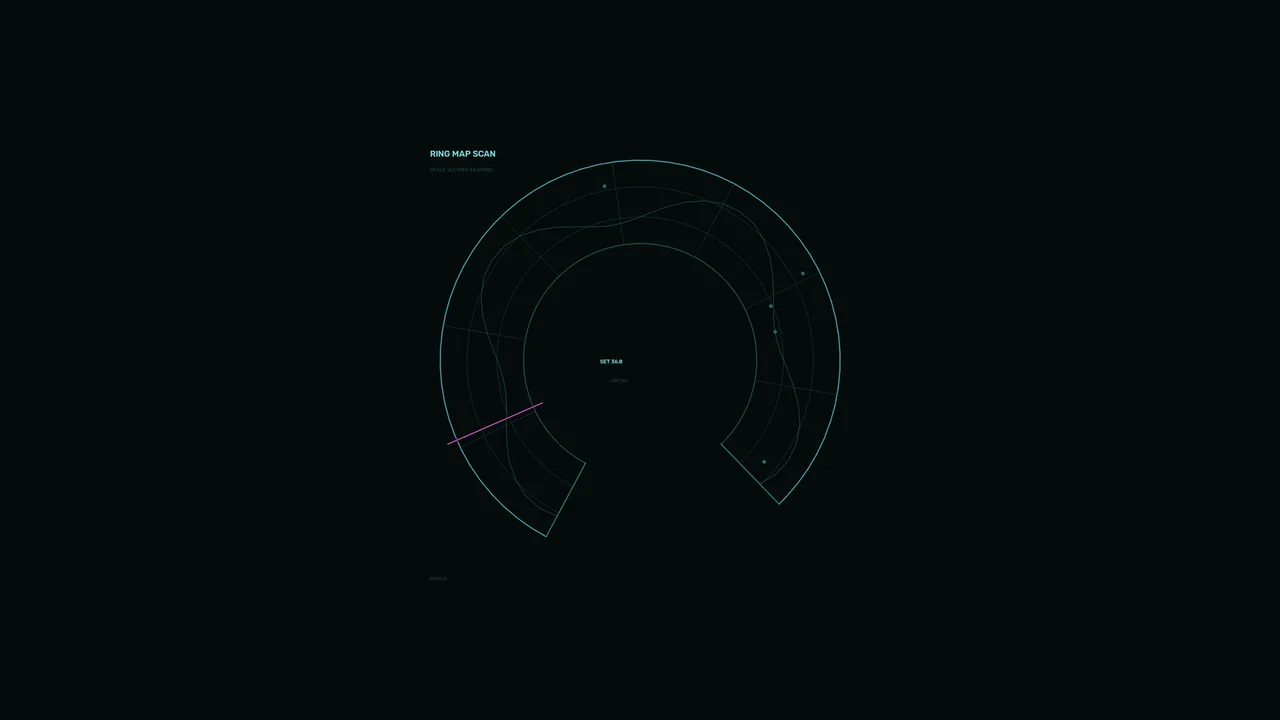 Circular Ring Map Scan HUD 4K Wallpaper