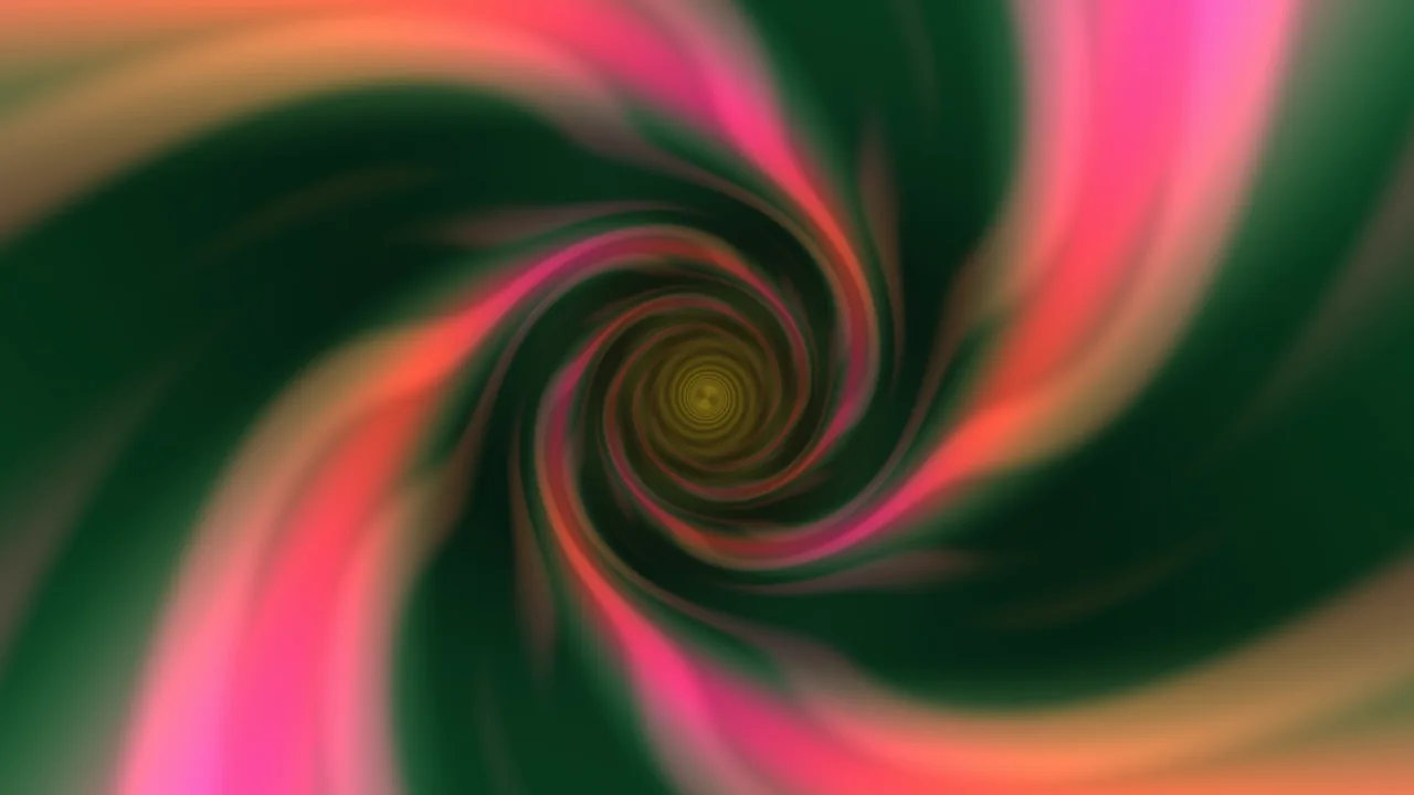 Abstract Pink and Green Spiral Vortex 4K Wallpaper