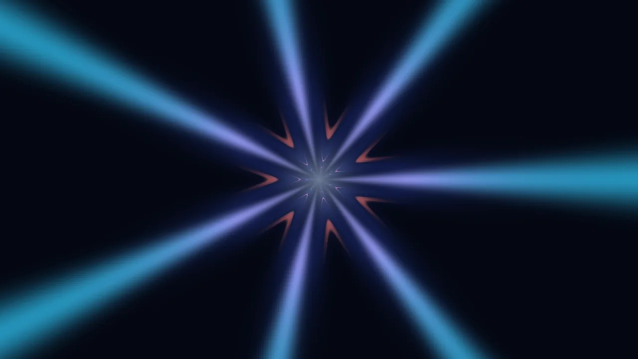 Neon Radial Tunnel with Cyan and Violet Beams 4K Wallpaper