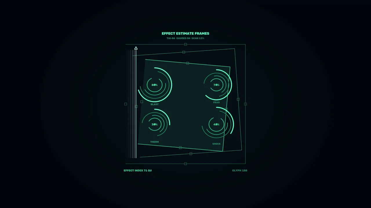 Sci-Fi Effect Assessment HUD with Circular Telemetry Gauges – 4K Wallpaper
