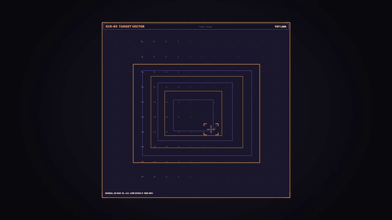 Sci-Fi Target Vector Telemetry HUD 4K Wallpaper